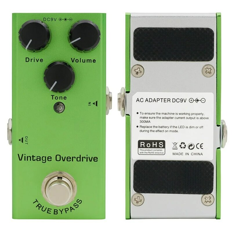Miwayer Electric Guitar Effects Pedal Vintage Overdrive/Distortion Crunch/Distortion/US Dream/Classic Chorus/Vintage Phase