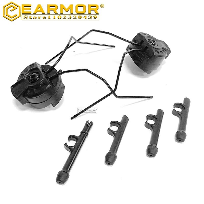 EARMOR-Soporte de auriculares táctico para casco, adaptador de riel de casco con lazo, ops-core, rápido, accesorios tácticos