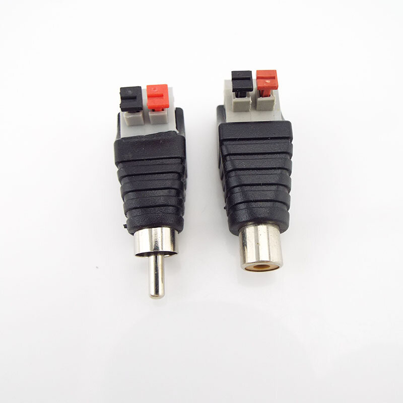 Connettore RCA spina A pressione cavo per altoparlante cavo A/V per Audio maschio spina Jack adattatore FemaleTerminal
