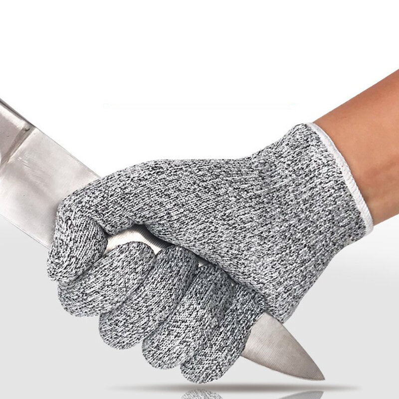 1Pair Grade 5 Anti Cutting Gloves Kitchen HPPE Anti Scratch Glass Cutting Safety Protection Horticulturist Protection