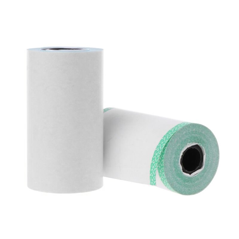 Mini rolo adesivo para impressão papel fotográfico, impressoras térmicas, impressão transparente, manchas-P