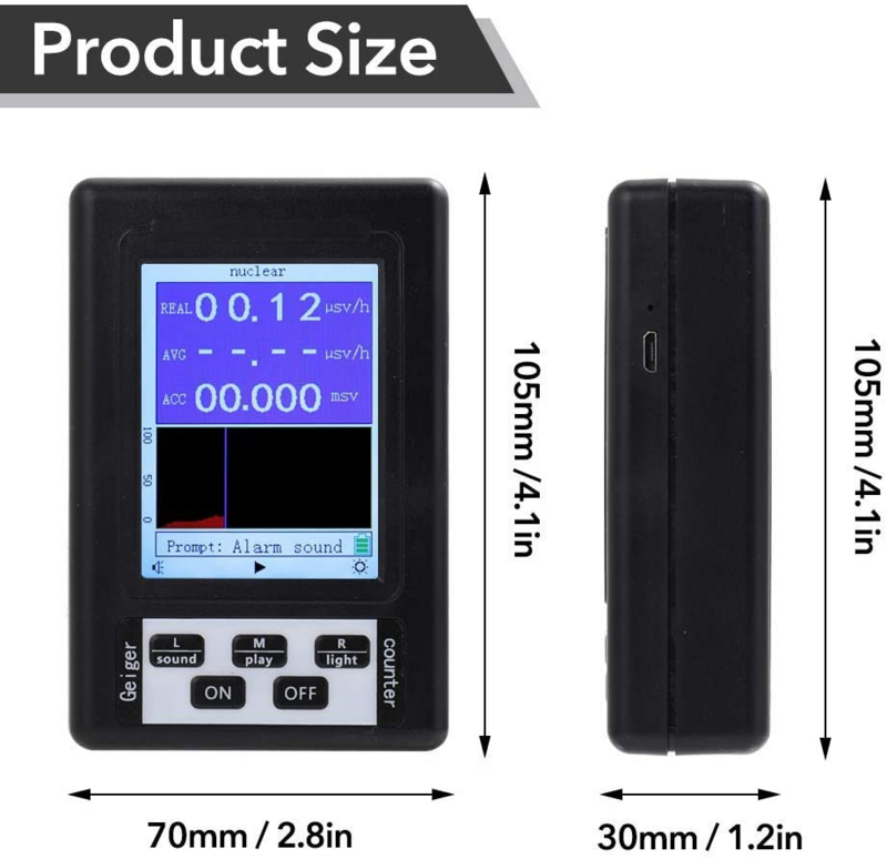 New BR-6 BR-9B Geiger Counter Nuclear Radiation Detector Personal Dosimeter Marble Tester X-Ray Radiation Dosimeter EMF Meter