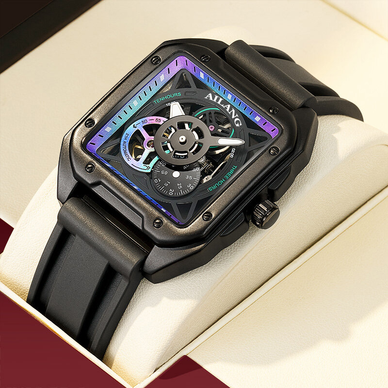 AILANG 2022 New Men's Mechanical Waterproof Watch Silicone Strap Top Luxury Automatic Men's Design Sensation Luminous Watch