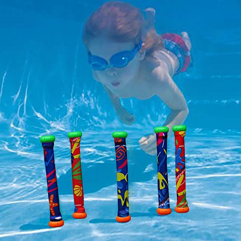Lato na świeże powietrze nurkowanie jonizator zabawka podwodny tonący basen wielokolorowe kije lekkie zestaw do zabawy w wodzie zabawki dla dzieci