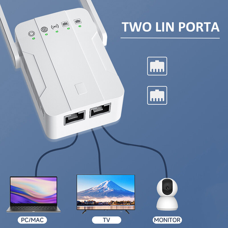 Lintratek-信号増幅器,長距離拡張,家庭用,300Mbps, 2.4GHz