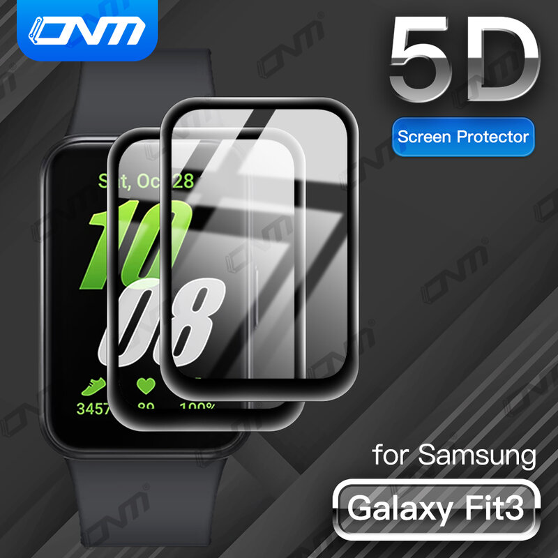 Película protectora 5D para Samsung Galaxy Fit 3, Protector de pantalla antiarañazos para Galaxy Fit3, Protector de reloj inteligente (no de vidrio)
