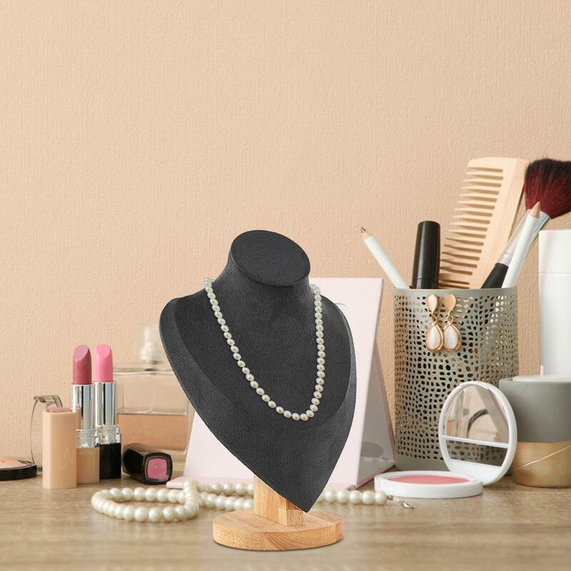 Jewelry Display Mannequin Bust Model with Base Necklace Display Stand for Salon Dresser Galleries Showroom Show Jewelry Showcase