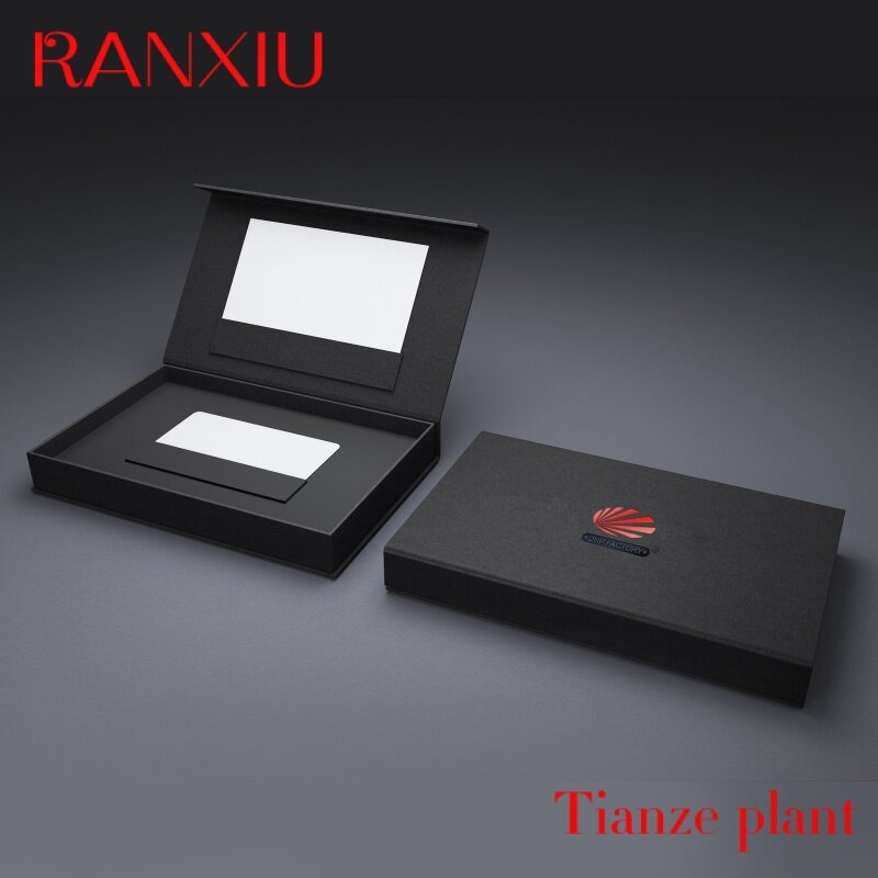 Custom Customized Luxury Paper Magnetic Vertical Cardstock Credit Business Card Storage Box With Logo Packaging Credit Card