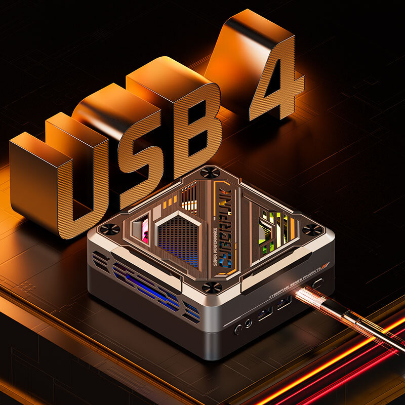 T-bao G0D77 Mini PC R7-7735HS minikomputer wsparcie AMD R7 gry ośmiordzeniowe 16 wątek 16G pamięci 512G półprzewodnikowy pulpit biurowy