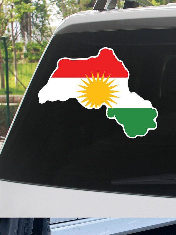 Pegatina de mapa de Kurdistan Kurds para coche, Bandera de mapa de Moto, calcomanía de vinilo, decoración de pared exterior, S62409 #