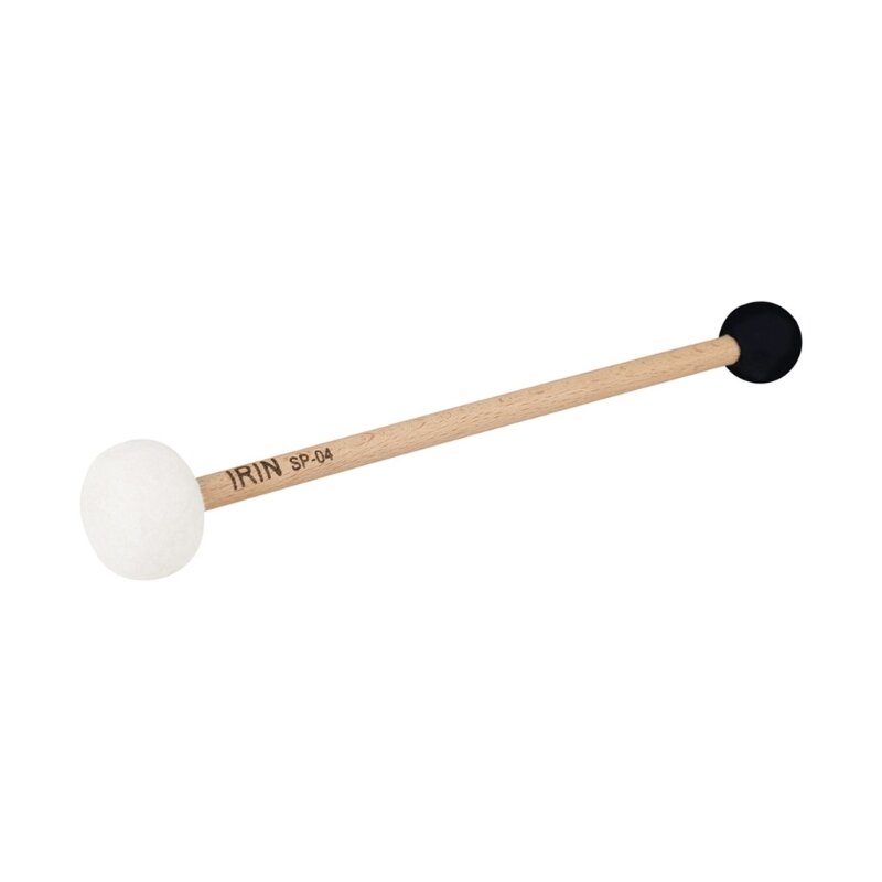 Mazo de percusión de lengua de acero, palos de percusión de cabeza de goma suave, palos de mazo de goma, palos de tambor de haya G99D