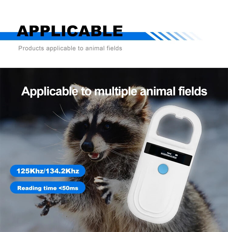 Цифровой сканер для ID-чипов домашних животных, USB, RFID, 134,2 кГц