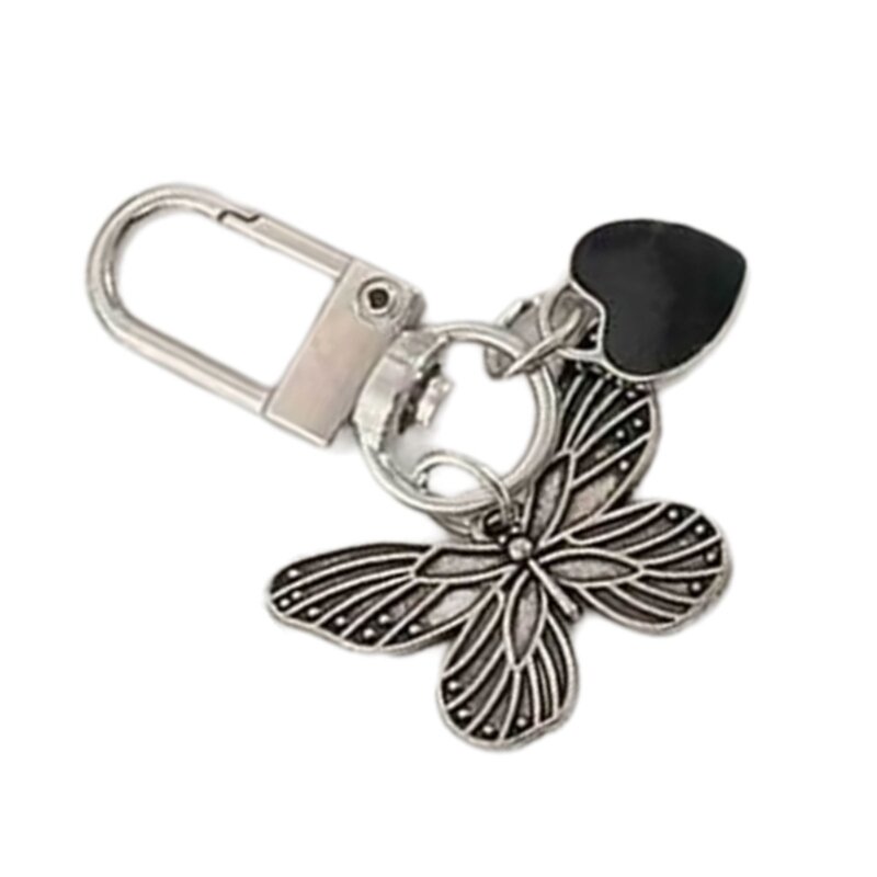 KIKI 체리/캔디/나비/Bowknot 하트 키 체인 합금 열쇠 고리 다기능 전화 체인 여자 여자 지갑 액세서리
