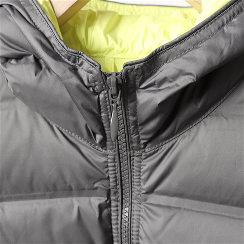 Chaleco de plumón de pato blanco con cinturón para mujer, chaqueta sin mangas con capucha, Parka cálida, larga, Otoño e Invierno