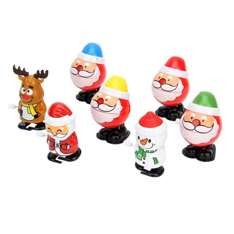 Jouets de saut à remonter en forme de père Noël pour enfants, bas de Noël décoratifs, cadeaux sur le thème de Noël