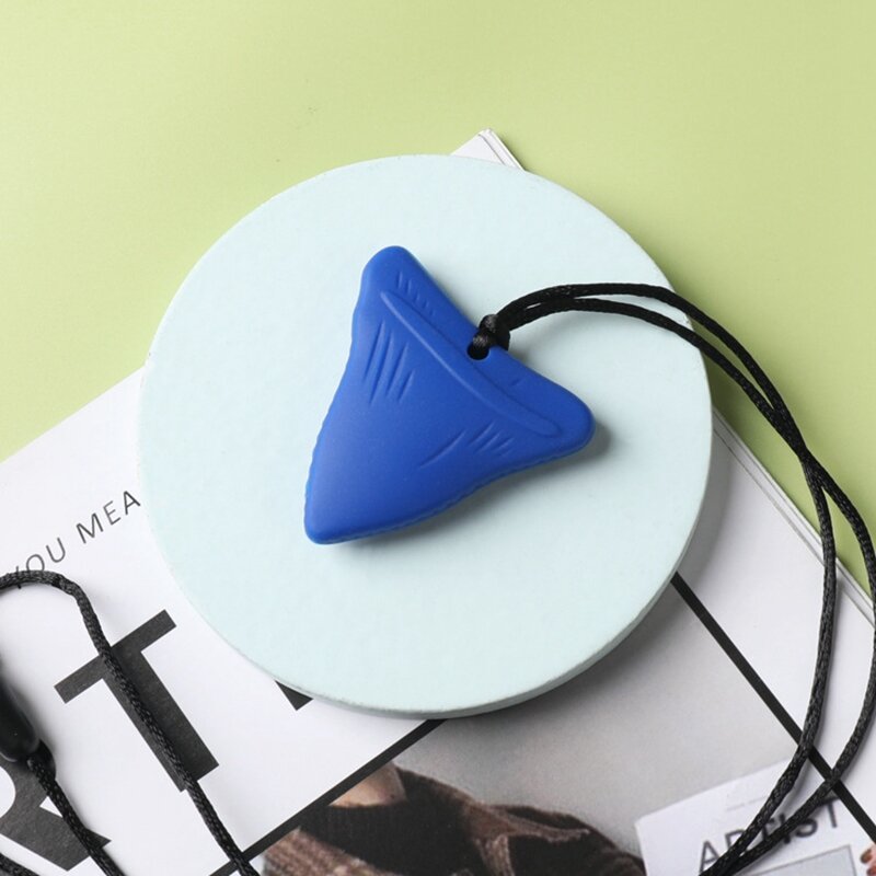 1 pacote sensorial mastigar colar tijolo chewy crianças silicone triângulo presas brinquedos, dentes de silicone para crianças com autismo