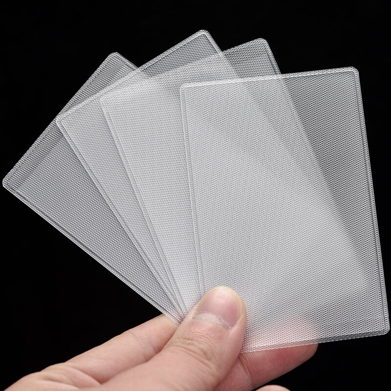 1-50 pezzi di protezione per carte in PVC smerigliato trasparente copertura per carte d'identità di credito supporto Anti-magnetico custodia per contenitori per cartoline