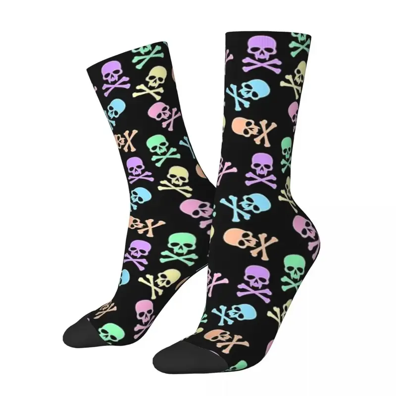 All Seasons Death Skull Gothic Socks Harajuku calzini dell'equipaggio di alta qualità calze di moda per uomo donna regali