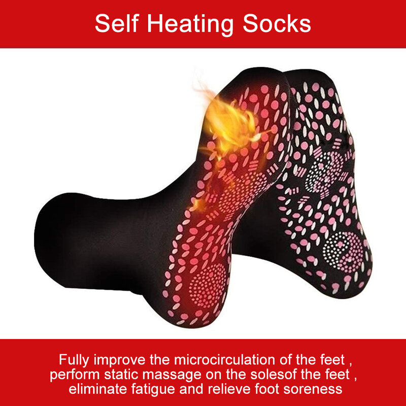 Universal Heated Socks Self Heating Socks for Men Women,Massage Anti-Freezing for Fishing Camping Hiking Skiing and Foot Warmer