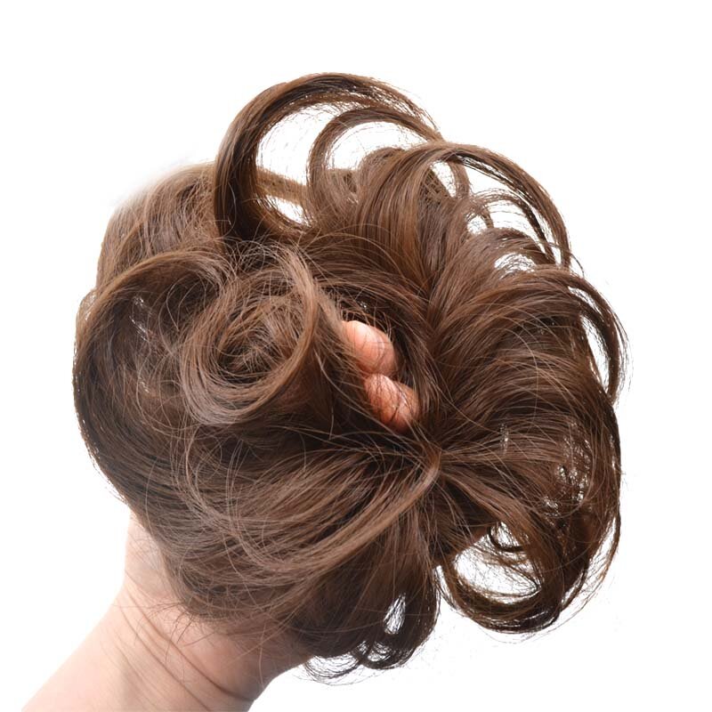Messy Bun Hair Piece Wavy Curly Scrunchies Synthetic Chignon Ponytail Hair Extensions Thick Updo Hairpieces for Women