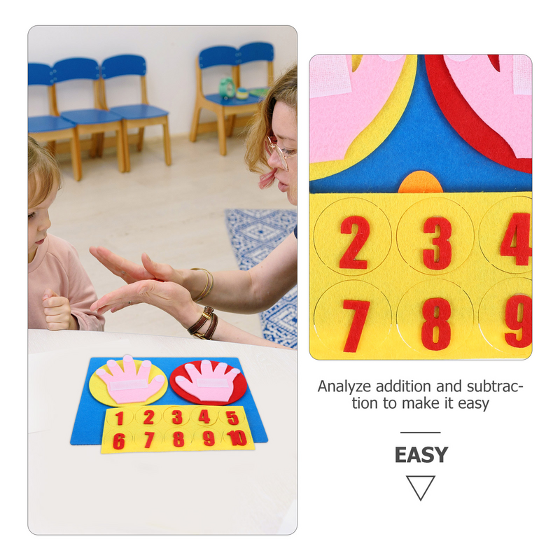 Mainan anak, papan anak-anak mainan anak Non-woven, alat bantu mengajar matematika buatan tangan, tambahan pengurangan nomor, mainan anak