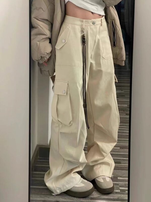 Houzhou Y2k Vintage Baggy Cargo hose Frau übergroße Hippie Streetwear Hose lässig Harajuku koreanische Mode Hose Frühling