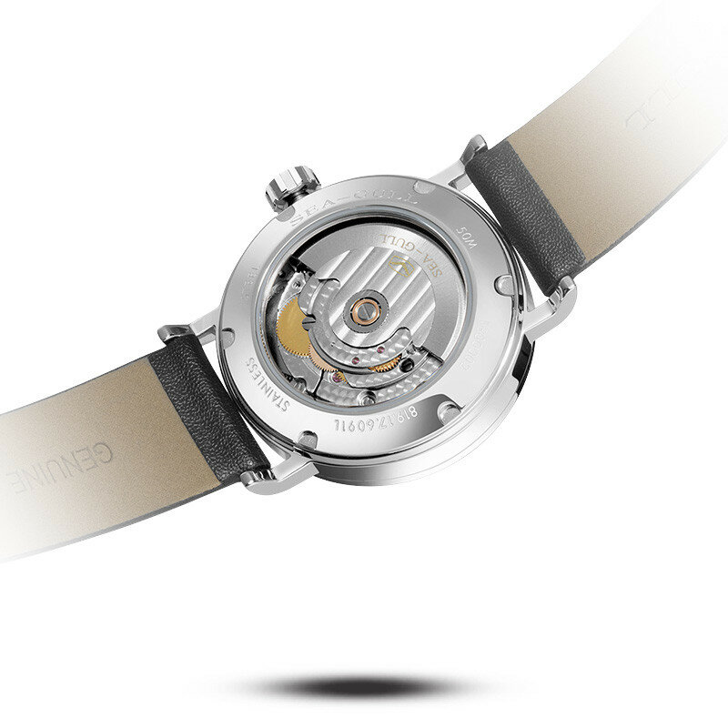 2023 Seagull Men Automatic Mechanical Watch Oficial Bauhaus Business Casual Relógio de pulso mecânico autêntico 819.17.6091