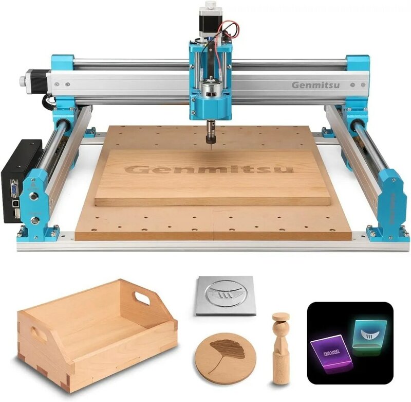 Genmitsu CNC Router Machine 4040-PRO for Woodworking Metal Acrylic MDF Nylon Cutting Milling,GRBL Control, 3 Axis CNC Engraving
