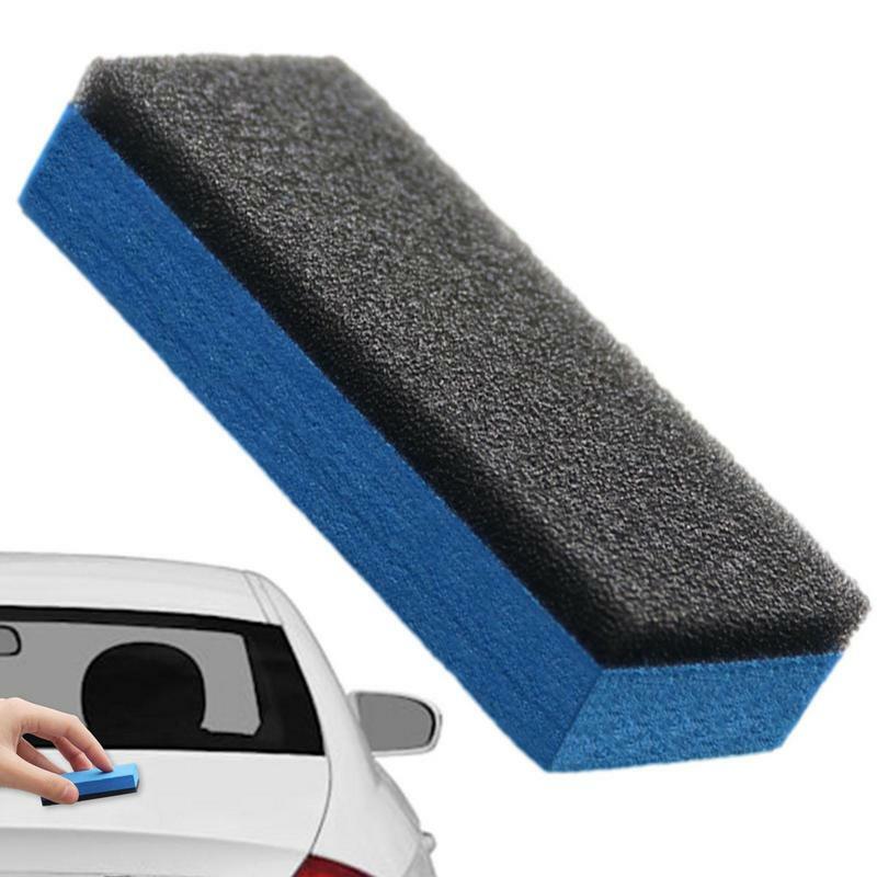 Esponja de recubrimiento de cerámica para coche, aplicador de vidrio, Nano capa de cera, esponjas, esponja cuadrada azul y cepillo de limpieza de tela para coche