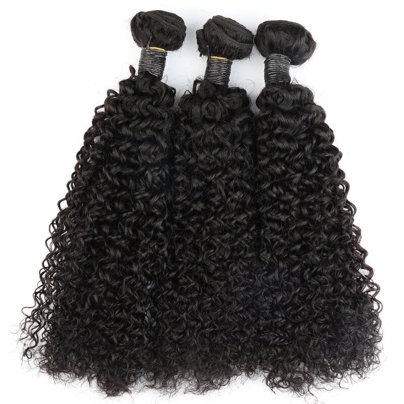 Brazilian Kinky Curly Bundles 100% Virgin Jerry Curl Human Hair Bundles Remy Mongolian Curl Human Hair Weave Bundles for Women