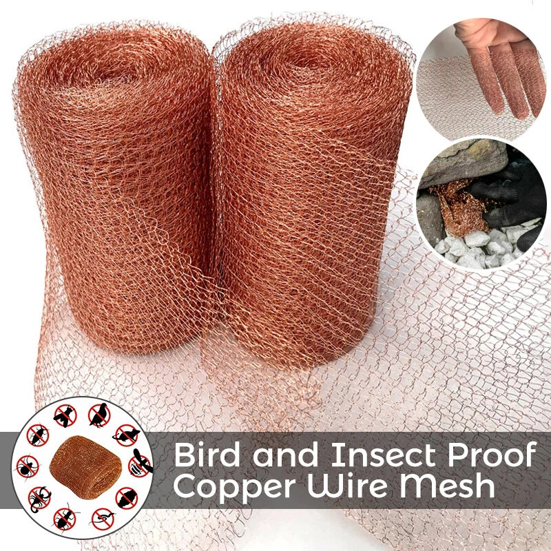6/9/10/12m Copper Wire Mesh Signal Shielding Net Anti-Snail Copper Wire Net Wire Pest & Rodent Net Copper Mesh Decor Garden Net