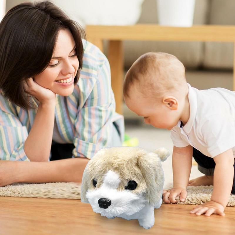 Electric Dog Plush Electric Walking Interactive Animated Puppy Tail Wagging Dog Puppy Stuffed Animal Plush Birthday Gifts For