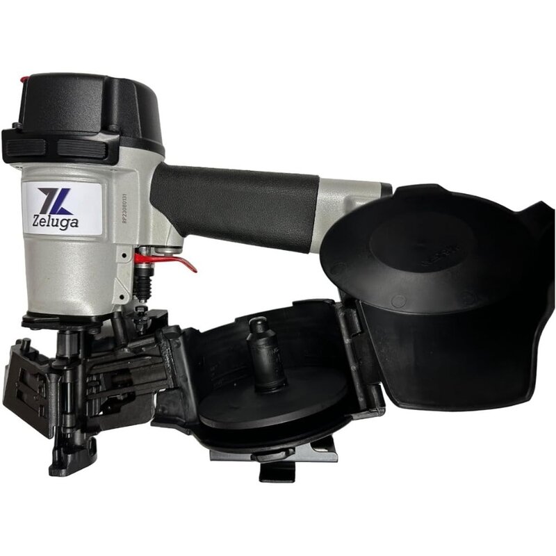 Zeluga 10-400 pneumatischer 15-Grad-Spulendachnagler mit 145 Stück Tragfähigkeit Spulen nagler mit Augenschutz und Reparatur