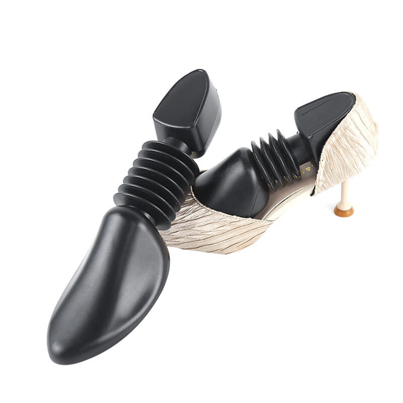 Ensanchador de zapatos negro, dispositivo ajustable de plástico, expansor de agrandar, ajuste, herramienta de estante portátil, conveniente