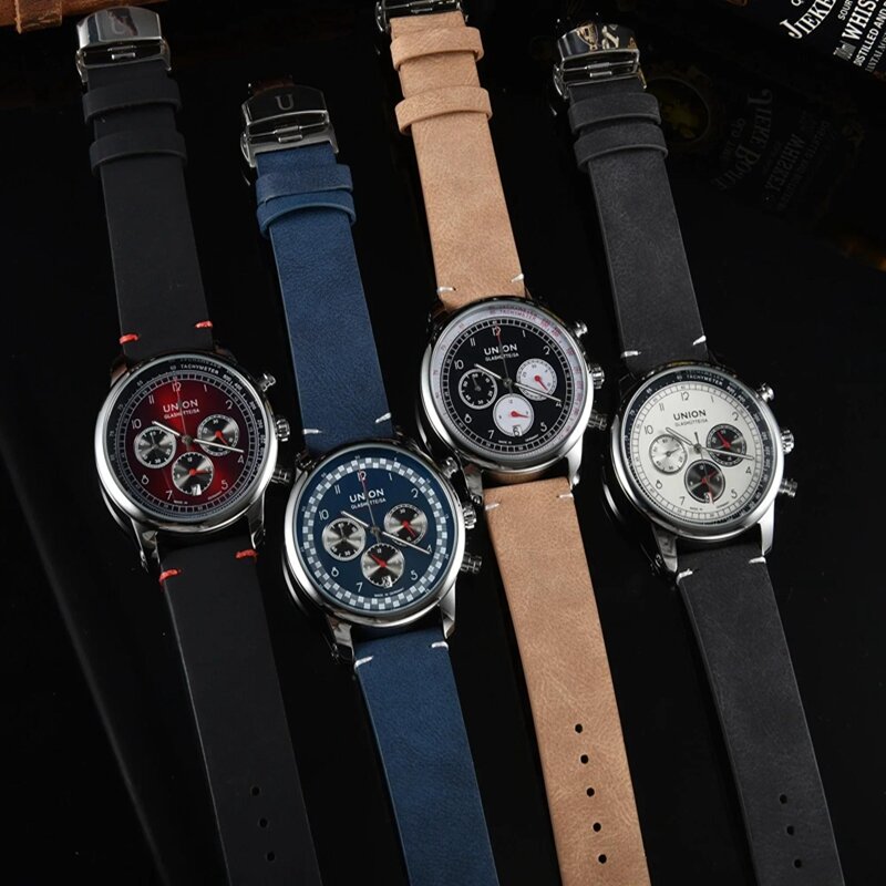 UNION GLASHUTTESA Designer Men's Watch Fashion Quartz Watch Designer Watch Original Waterproof