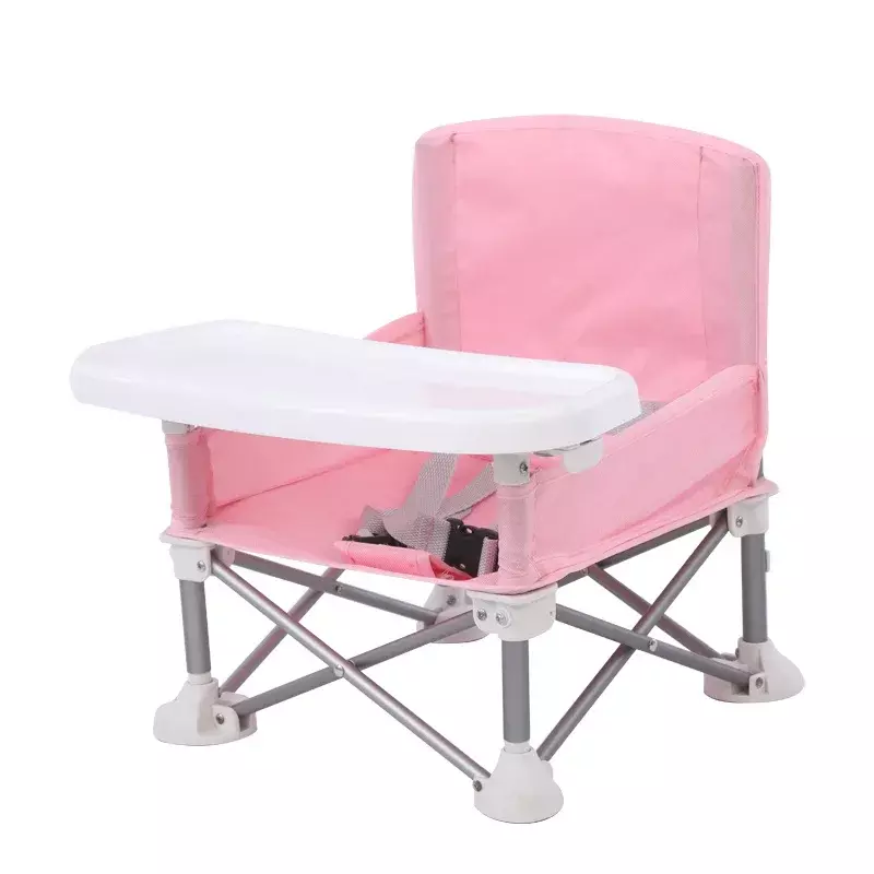 Aluminium Alloy Foldable Portable Compact Baby Chair with Safe Belt for Indoor Outdoor Use Easy Travel for Camping Picnics
