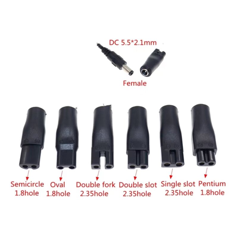 6 PCS/7 PCS /8 PCS przewód zasilający 5V wymienna ładowarka USB Adapter nadaje się do wszystkich rodzajów elektryczna maszynka do włosów