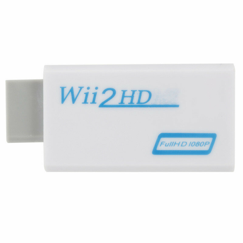 Full HD 1080P Wii To HD-compatible Adapter Converter 3.5mm Audio For PC HDTV Monitor
