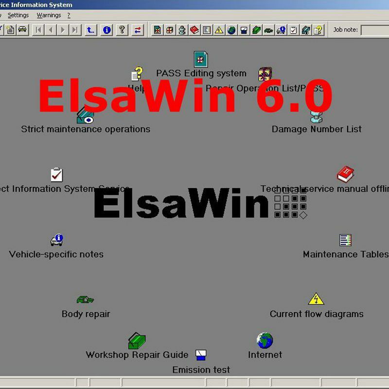 2023 terlaris ELSAWIN 6.0 E T/ K 8 .3 terbaru untuk a-uar untuk V-W perangkat lunak perbaikan otomatis kendaraan elektronik bagian katalog dalam 250gb hdd