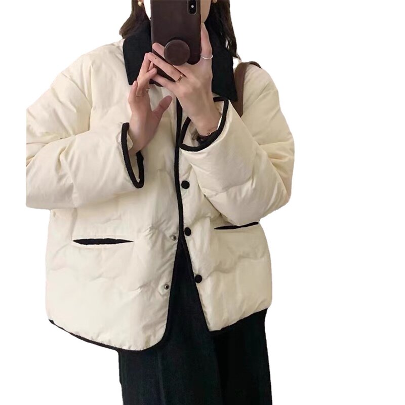 GPC 2022ผู้หญิงฤดูหนาวสีขาวเป็ดเสื้อขนเป็ด