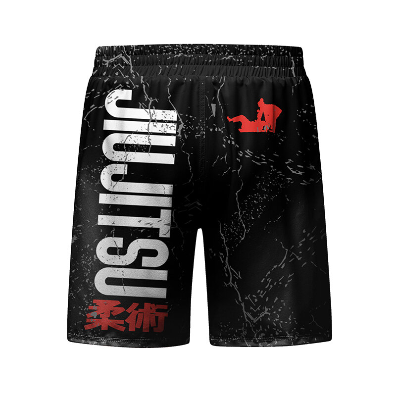 Baru Jiu Jitsu Rashguard MMA T-shirt + celana untuk pria 4 PCS/Set Brazilian Grappling Bjj Boxing Rash Guard pakaian olahraga pakaian Gym celana pendek