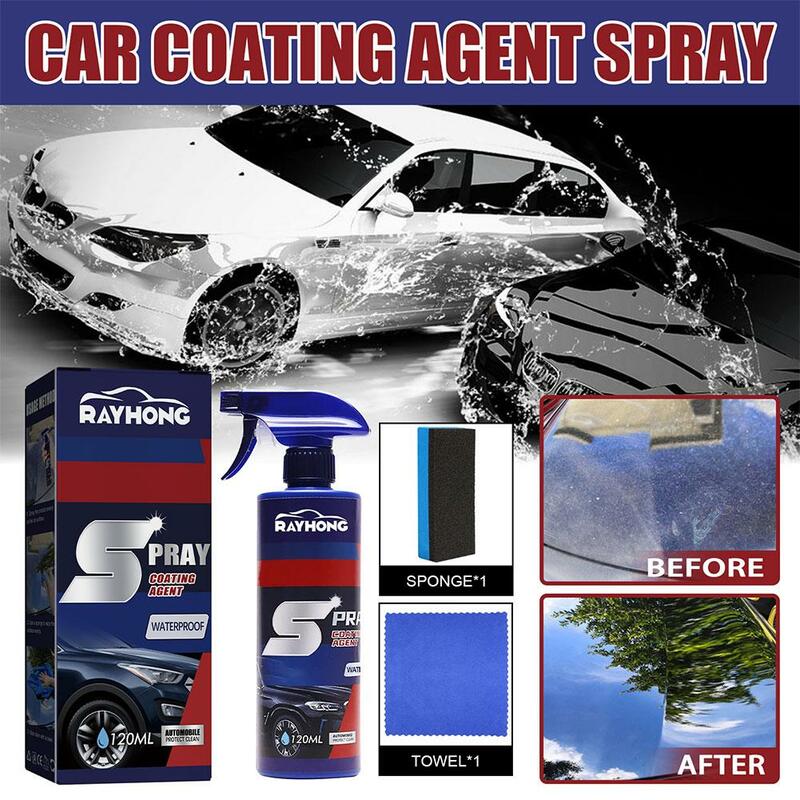 120ML Ceramic Coating For Auto Paint Crystal Wax Spray Nano Hydrophobic Liquid Polymer Oleophobic Anti Rain Car Care F5O0