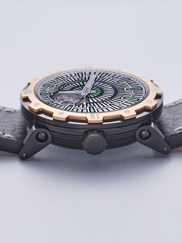 AquaDent-自動機械式時計,高級ギフト,レジャー腕時計,男性用,発光時計,nh38,100 m, 40mm