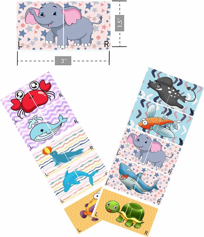 Shoe Stickers for Kids Left Right Sole Stickers Animal Waterproof Shoes Stickers forBaby Party Gift Early Learning Decals 50pcs