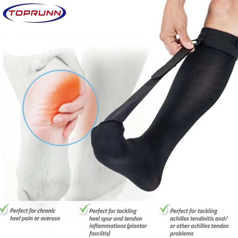Fasciite plantare Stretch Sock-Non Slip polpaccio notte sollievo per il tallone, arco alto dolore-Achille tendinite terapia piede supporto