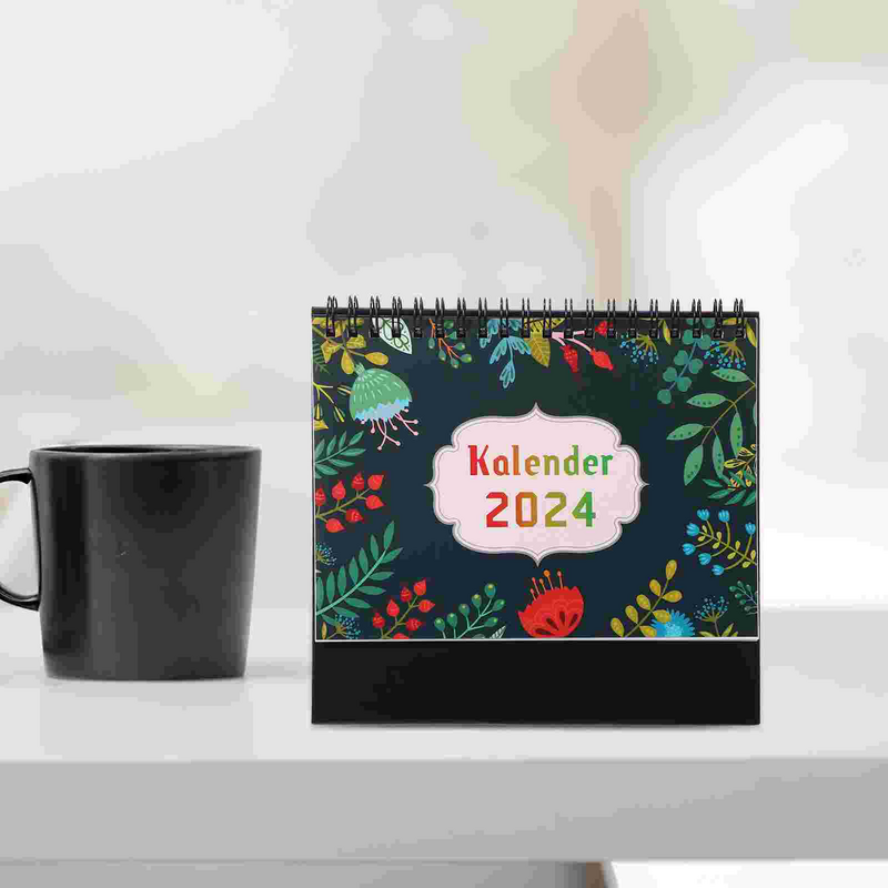 Calendario de escritorio alemán para decoración de oficina, calendario de pie, suministros de oficina