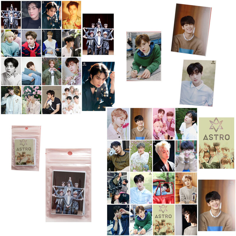 Tarjeta de fotos ASTRO LOMO JINJIN MJ, Yoon SanHa Moon Bin Cha Eun Woo, tarjetas postales, colección de regalos para fanáticos, 92 piezas