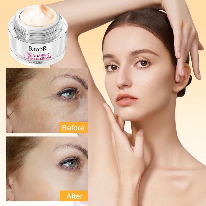 1pcs Vitamin C Eye Cream For Remover Puffiness Bags Under Eyes Dark Circle Under Eye Brighten Skin Care Dark Circles Under Care