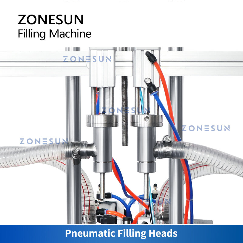 ZONESUN пневматическая вязкая машина для розлива жидкости, автоматический мерный косметический цилиндр