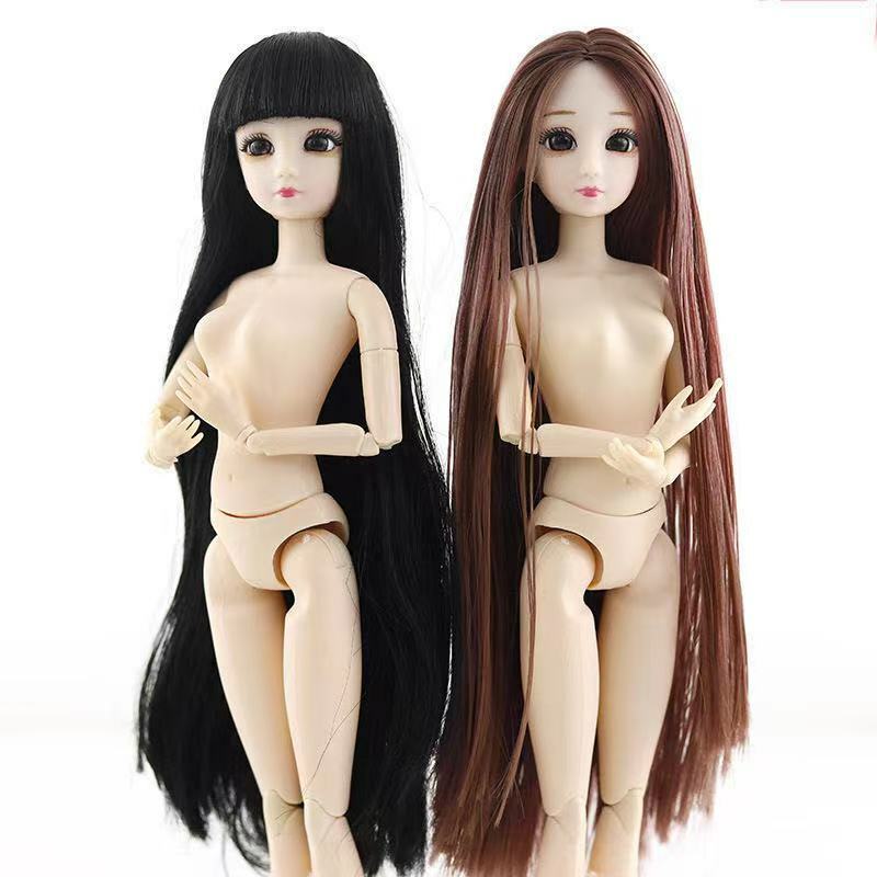 BJD Doll 30cm 20 bambole Jointe mobili occhi 3D bambola Bjd per ragazze giocattoli parrucca lunga corpo femminile moda regalo di natale
